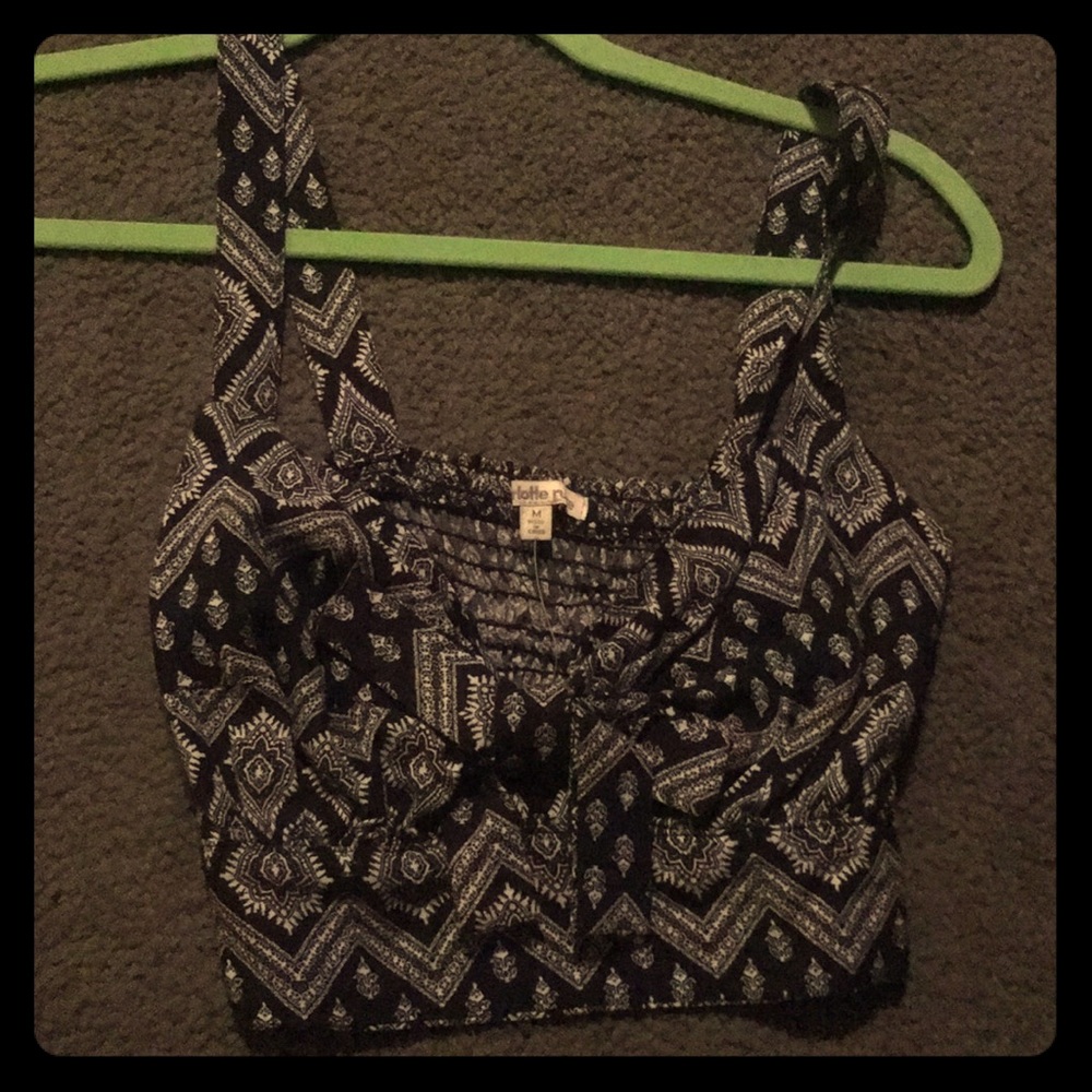 Tie front crop top
